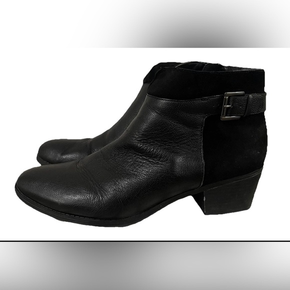 Naturalizer Shoes - Naturalizer Wanya Comfort Ankle Boots Black Leather Suede 12 Medium
